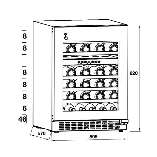 Tủ bảo quản rượu Hafele HW-C129FB 533.17.011