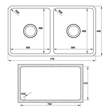 Chậu rửa bát âm Hafele HS-S7744