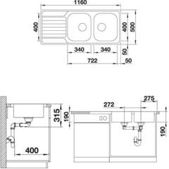 Chậu rửa bát Blanco DINAS 8S