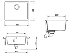 Chậu rửa đá Hafele galba  HS-GS5543 570.35.430