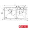 Chậu rửa âm konox  KN8248DO