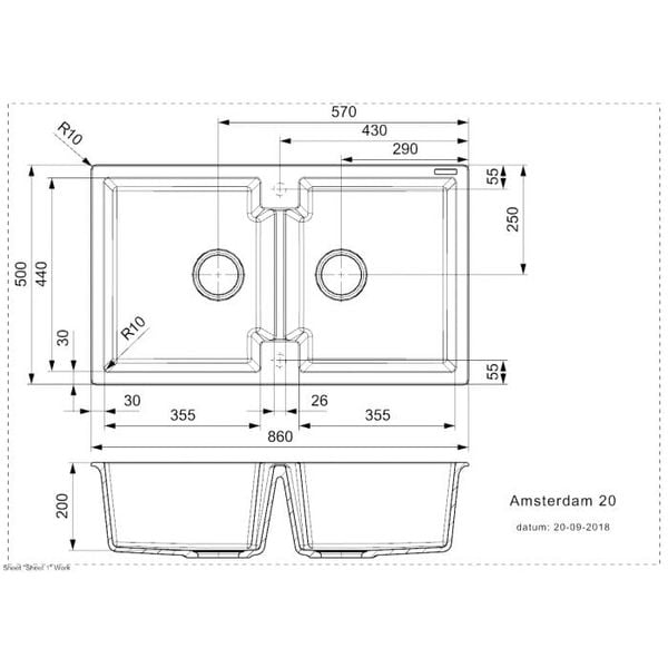 Chậu rửa chén Reginox AMSTERDAM 20 ĐEN HMH.R31001