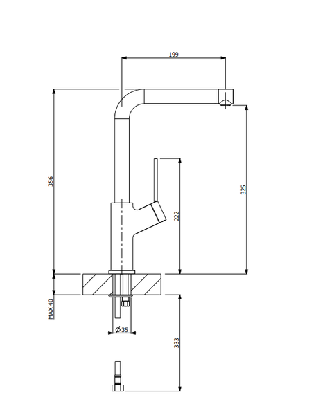 Vòi FIVA A FURST HMH.F400404CR