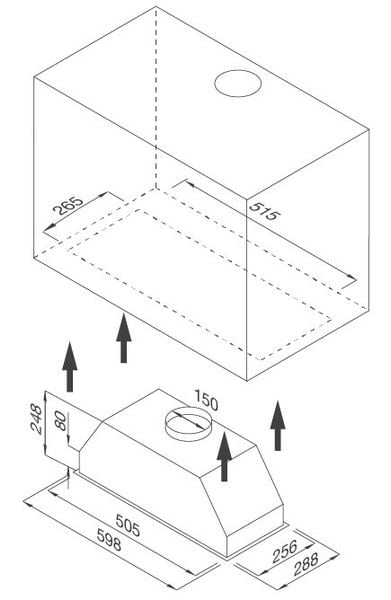 Hút mùi âm tủ Malloca MH 600GT