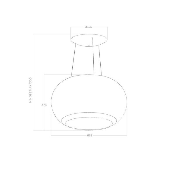 Máy hút mùi đảo Elica INTERSTELLAR (Đen)