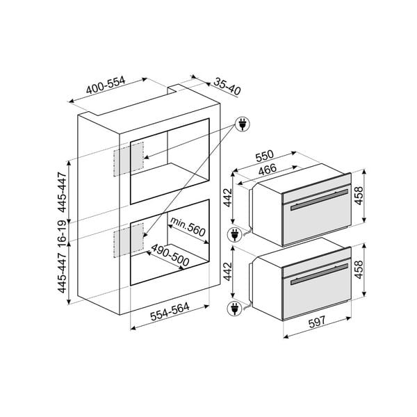 Lò vi sóng kết hợp nướng Smeg SF4604WMCNR