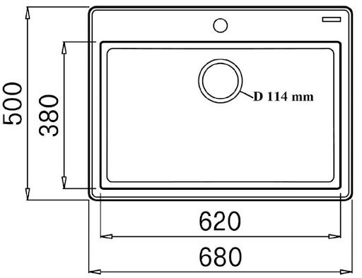 Chậu dương Konox Ruvita 680 Black