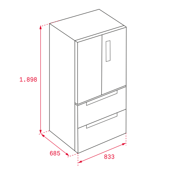 Tủ lạnh side by side Teka RFD 77820 GBK