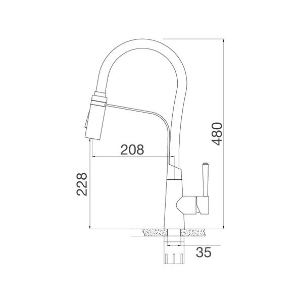 Vòi rửa chén Malloca K596S