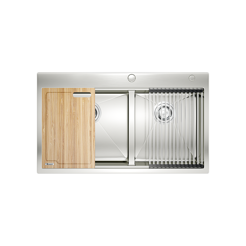 Chậu rửa bát âm Konox KN8250TD Tặng Vòi rửa bát rút dây Alto Chrome