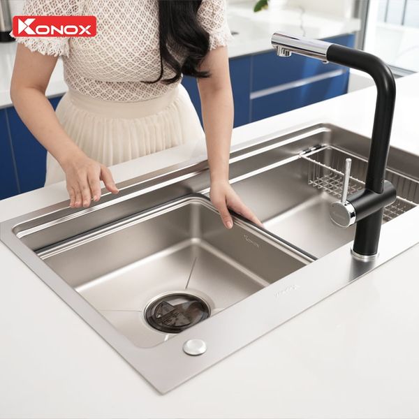 Chậu rửa bát âm Konox KN8751TS Dekor