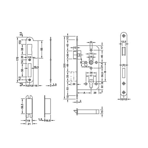THÂN KHÓA ĐỒNG HAFELE 911.02.168