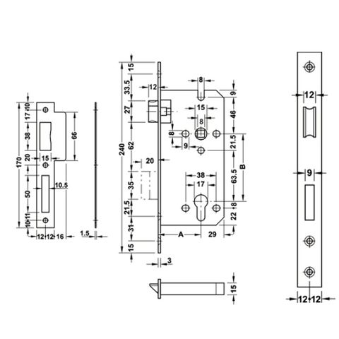 THÂN KHÓA DIY HAFELE 489.10.562
