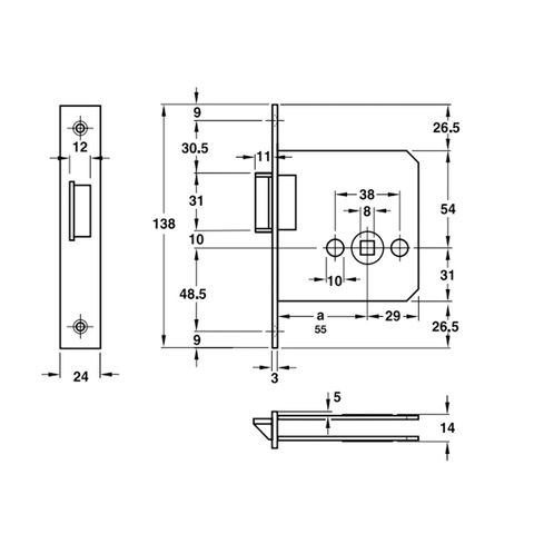 THÂN KHÓA LƯỠI GÀ HAFELE 911.23.841