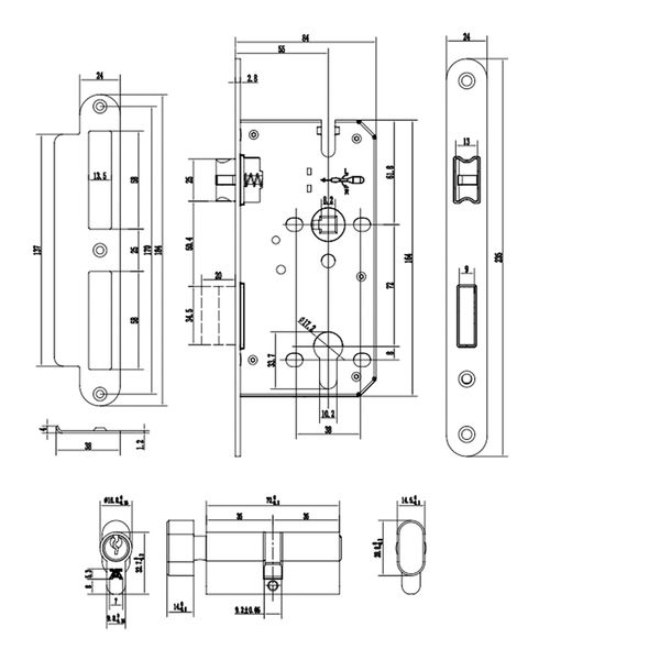 BỘ KHÓA CỬA DIY HAFELE SET A 499.63.604
