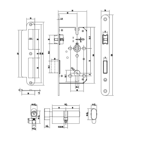 BỘ KHÓA CỬA DIY HAFELE SET B 499.63.612