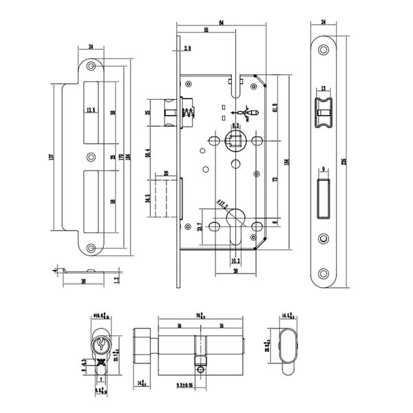BỘ KHÓA CỬA DIY HAFELE SET C 499.63.623
