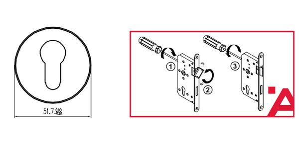 BỘ KHÓA CỬA DIY HAFELE SET A 499.63.604