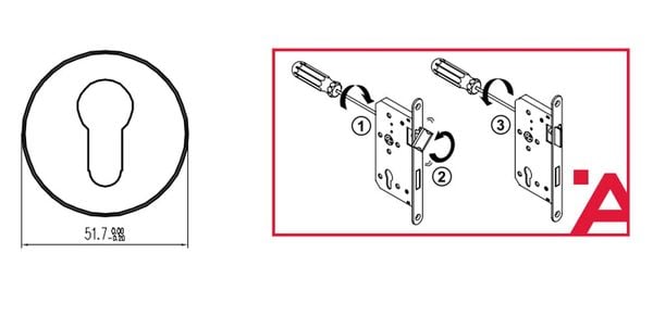 BỘ KHÓA CỬA DIY HAFELE SET B 499.63.609