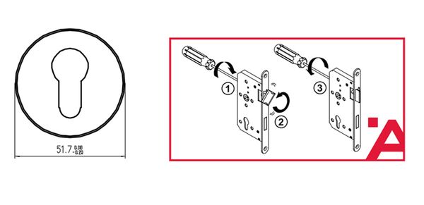 BỘ KHÓA CỬA DIY HAFELE SET C 499.63.623