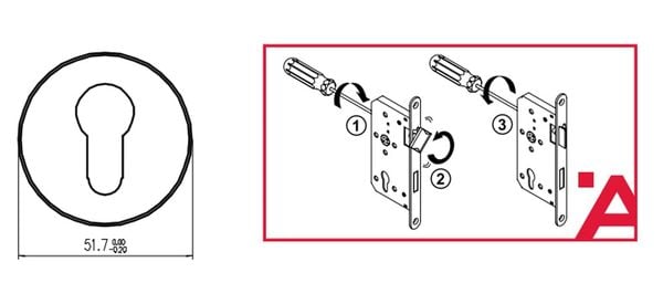 BỘ KHÓA CỬA DIY HAFELE SET D 499.63.626