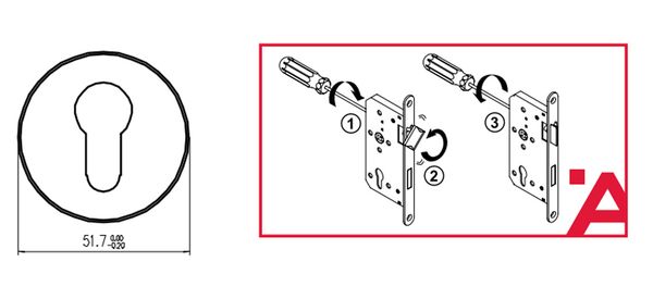 BỘ KHÓA CỬA DIY HAFELE SET D 499.63.624
