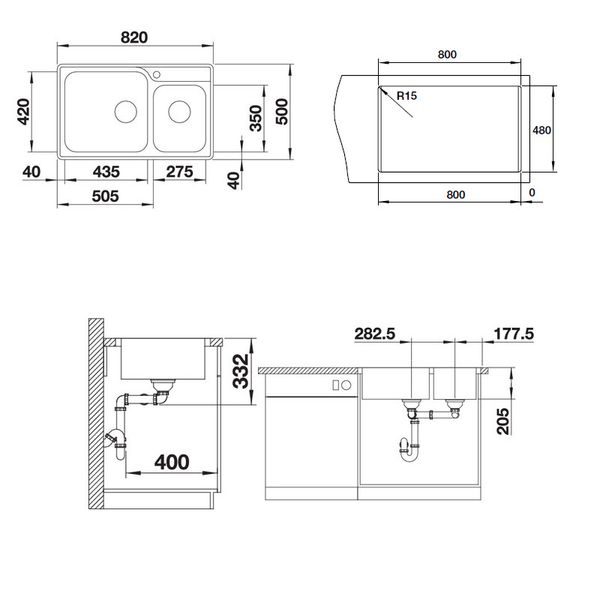 Chậu Rửa Bát Blanco LEMIS XL 8-IF