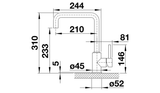 Vòi rửa Blanco MILI Chrome 524709
