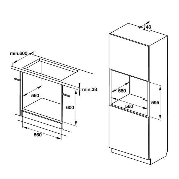 Lò nướng âm tủ Hafele HO-T60D 534.05.561