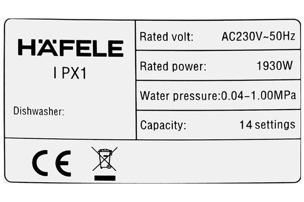 Máy rửa bát độc lập HAFELE HDW-F60EB 538.21.310