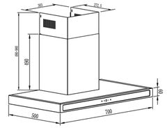 Máy hút mùi áp tường Kocher K-225D