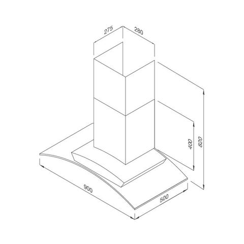 Hút mùi áp tường Malloca MC 9077 LCD