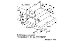 Máy hút mùi âm tủ Bosch DFL064W53B