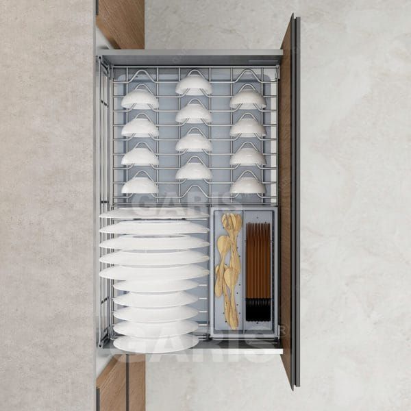 GIÁ BÁT ĐĨA, THÌA ĐŨA VÁCH HỘP TỦ DƯỚI GARIS MD02V