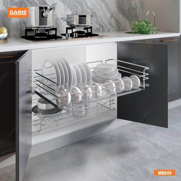 GIÁ BÁT ĐĨA, XOONG NỒI TỦ DƯỚI GARIS MD04V