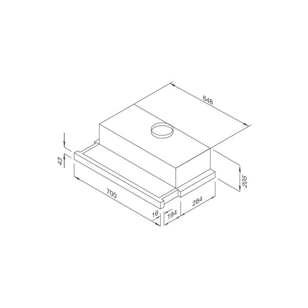 Máy hút mùi âm tủ Malloca MH 70SMC