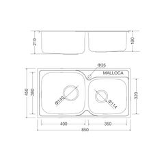 Chậu rửa Malloca MS 1011 New