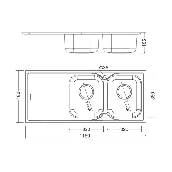 Chậu rửa chén Malloca MS1026L