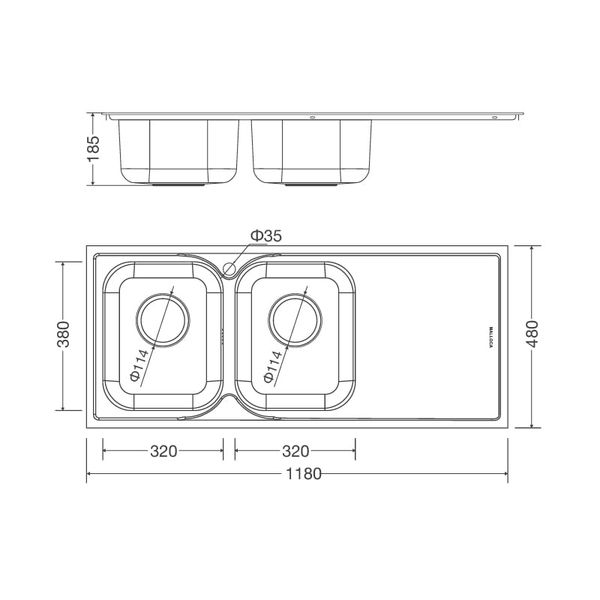 Chậu rửa chén Malloca MS1026R