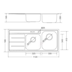 Chậu rửa Malloca MS 1027L New