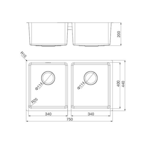 Chậu rửa Inox Malloca MS 6075