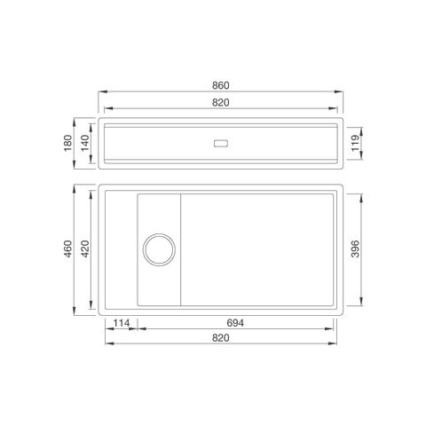 Chậu rửa bát âm Malloca MYST K86S - MYST K86L