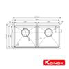 Chậu rửa Konox KN8745DUB