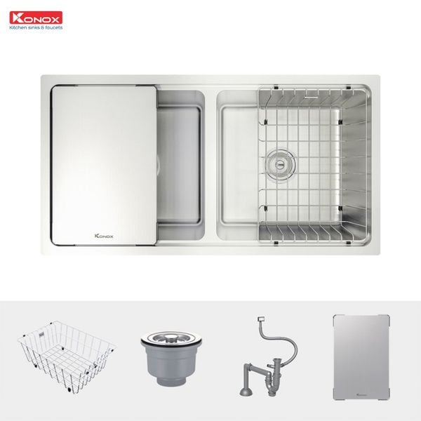 Chậu rửa bát âm Konox KN8646DU Dekor