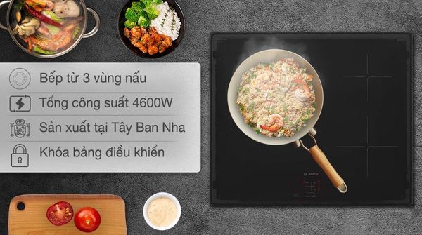 Bếp từ 3 vùng nấu Bosch PUC61KAA5E