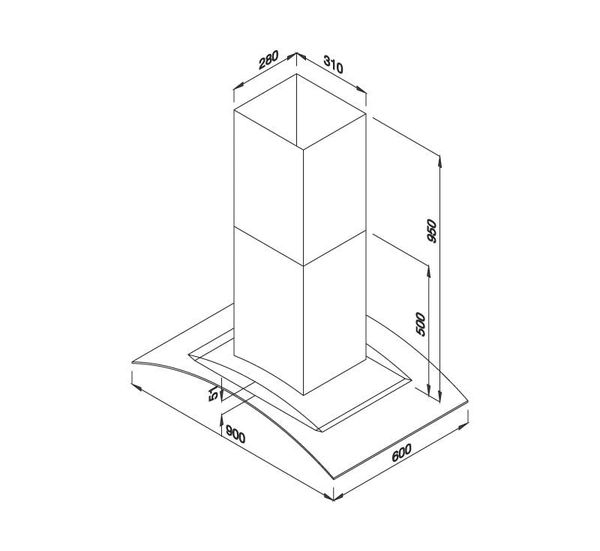 Máy hút khử mùi đảo MC 9081 ISLAND NEW