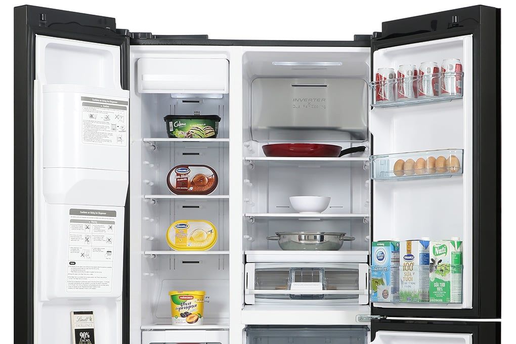  Tủ lạnh Hitachi Inverter 569 lít Side By Side R-MX800GVGV0 GBK 