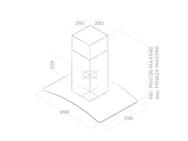 Máy hút mùi đảo Elica REEF ISLAND