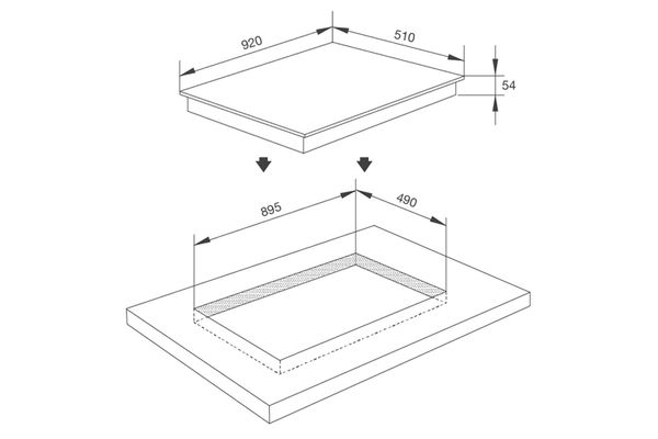 Bếp từ đa vùng nấu Malloca Skylux MH-92TFT