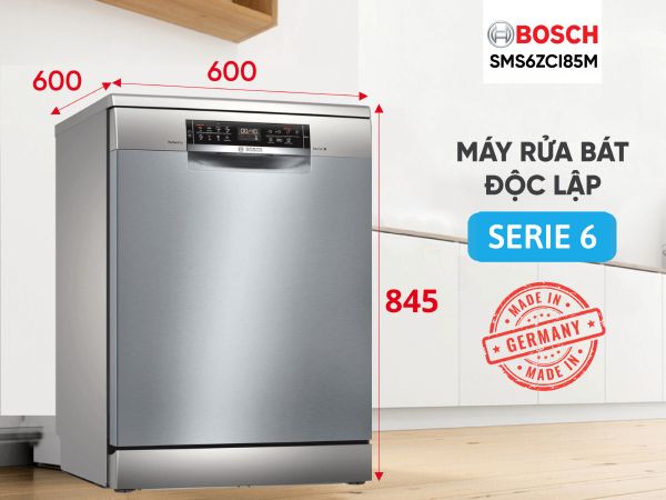 Máy rửa bát Bosch SMS6ZCI85M Serie 6 mẫu mới 2025